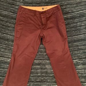 Gap maroon/burgundy casual pants, straight fit